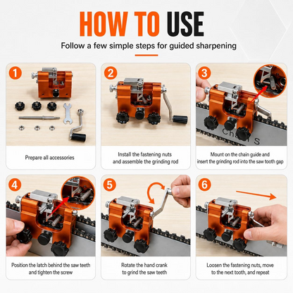 RazorWolf® Perfect Edge on Your Chainsaw Every Time