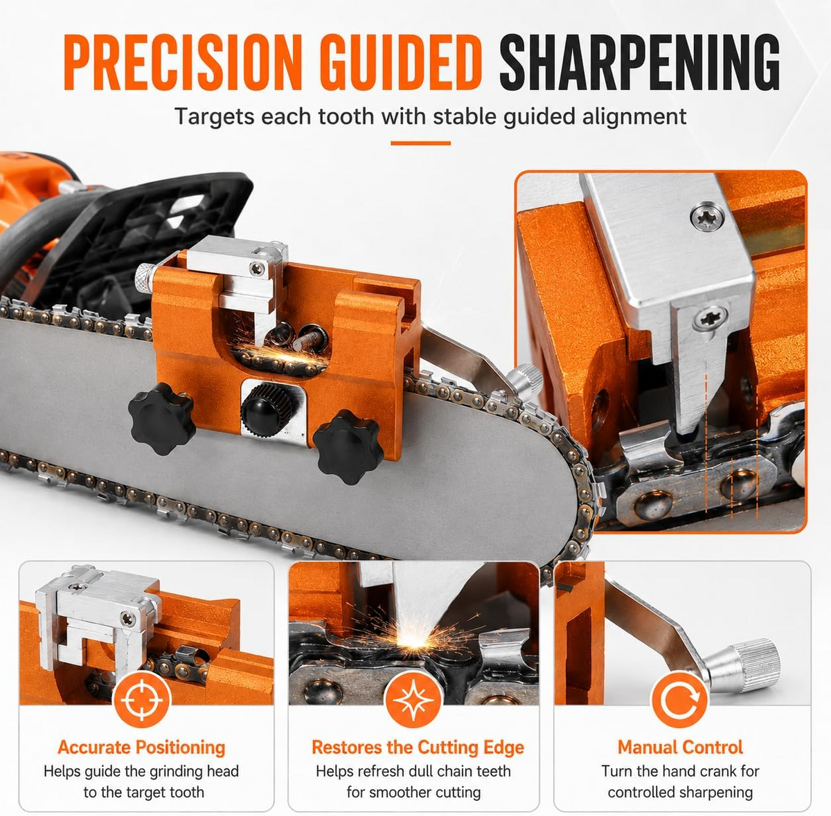 RazorWolf® Perfect Edge on Your Chainsaw Every Time
